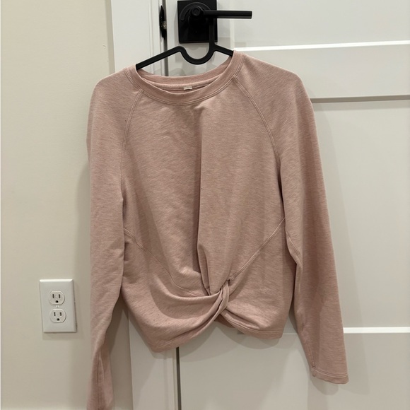 lululemon athletica Tops - Lululemon Athletica Pink Knotted Sweatshirt Size Small